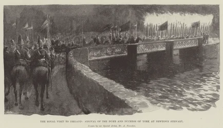 The Royal Visit to Ireland, Arrival of the Duke and Duchess of York at Newtown Stewart